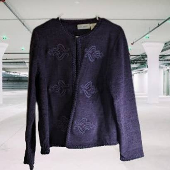 Koret Medium long sleeve purple top metal closure woman's sweater. Fall/winter - Picture 1 of 1